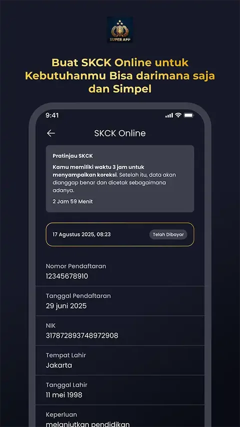 SKCK Online di Super App Polri